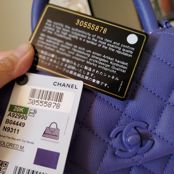 Chanel coco handle purple caviar mini bag - Picture 3 of 12